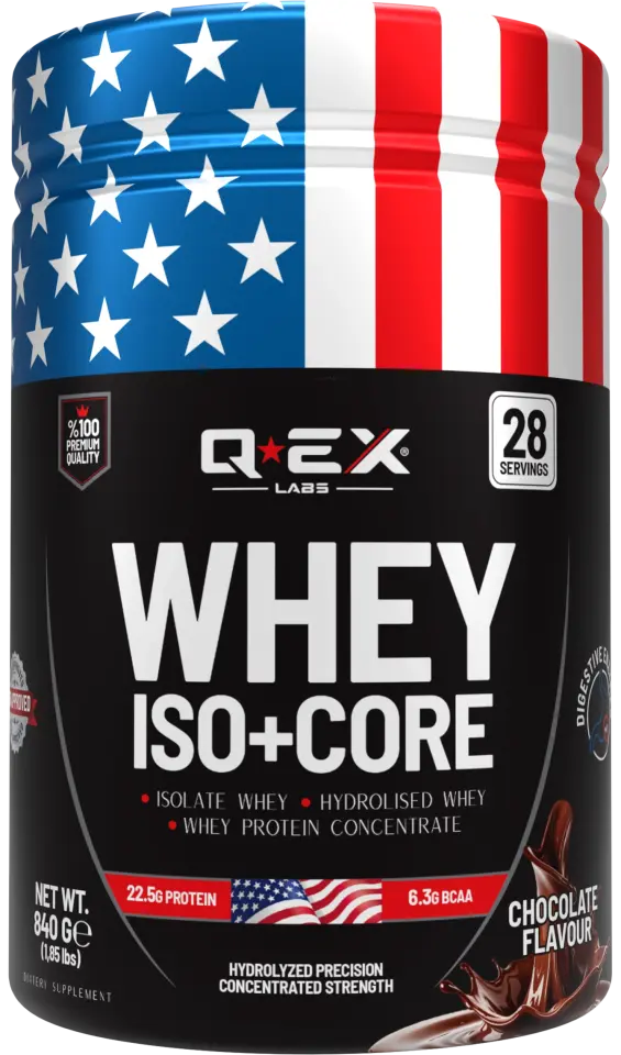 Qex Labs Iso+Core İzole Whey Protein 840 Gr Çikolata Aromalı