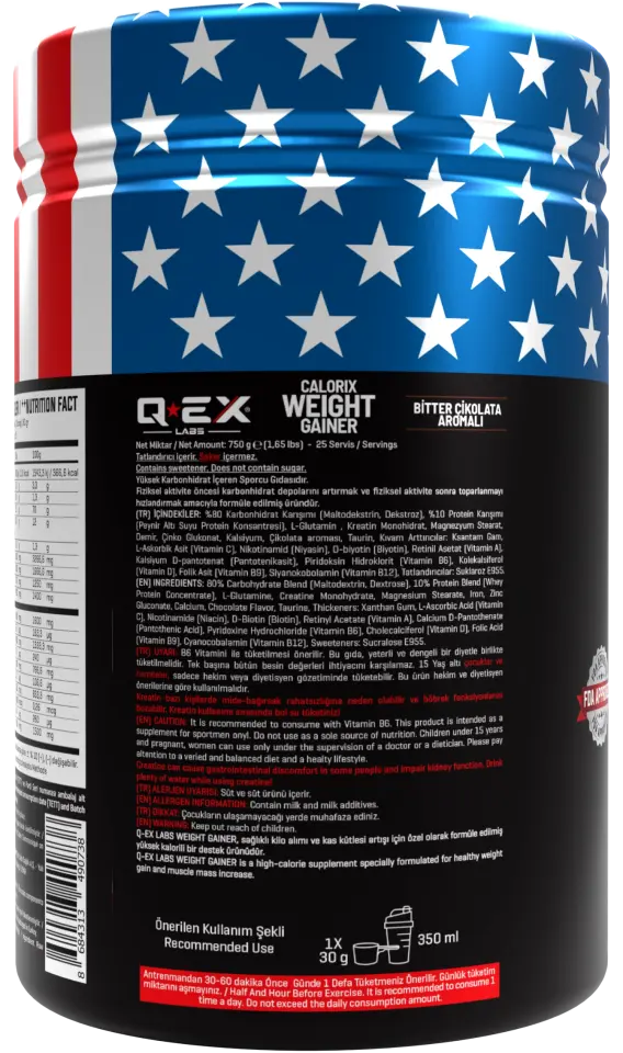 Qex Labs Calorix Weight Gainer 750 Gr Çikolatalı Brownie Aromalı
