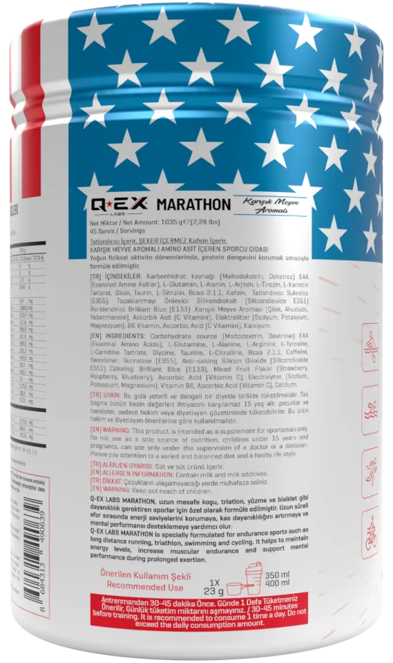 Qex Labs Maraton 1035 gr 45 Servis Yaban Mersini Aromalı