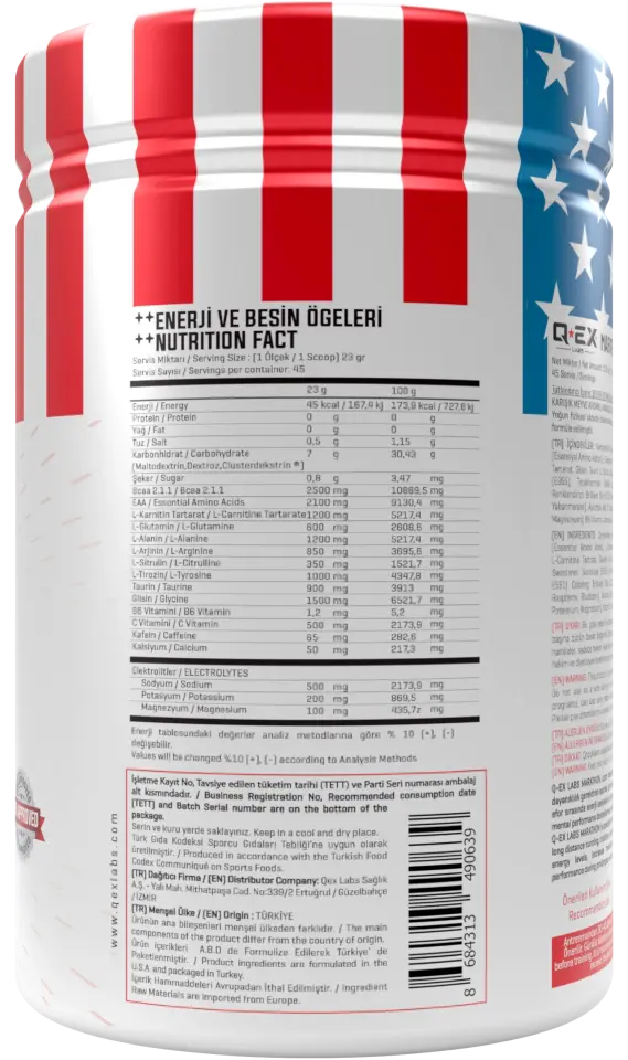 Qex Labs Maraton 1035 gr 45 Servis Yaban Mersini Aromalı