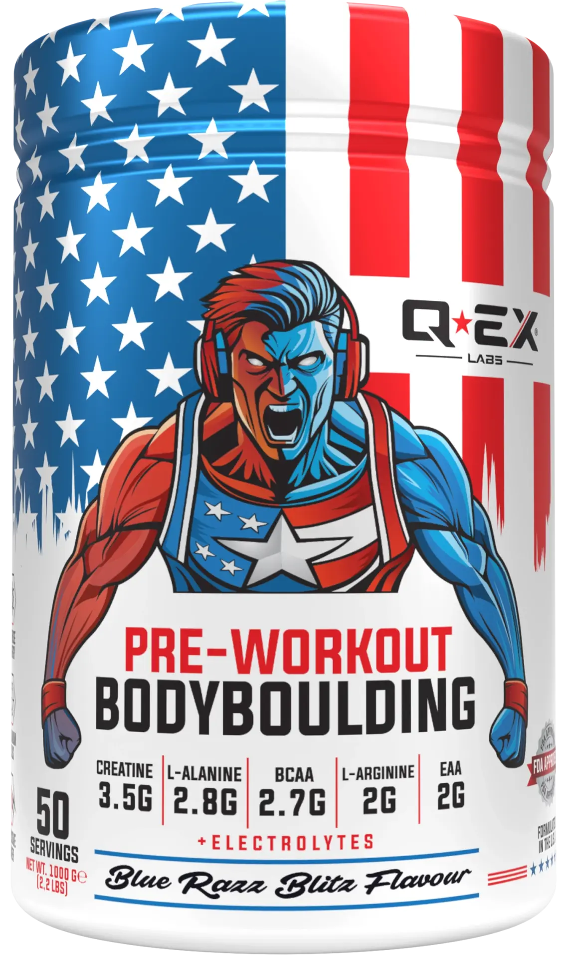 Qex Labs BodyBuilding Pre Workout 1000 Gr 50 Servis Orman Meyvesi Aromalı