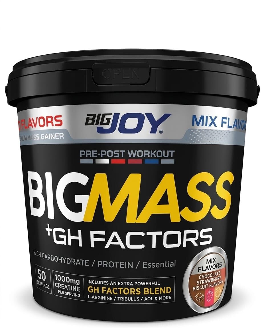 Bigmass Ghfactors Mass Gainer Mix Aroma (BİSKÜVİ-ÇİKOLATA-ÇİLEK) 5 Kg