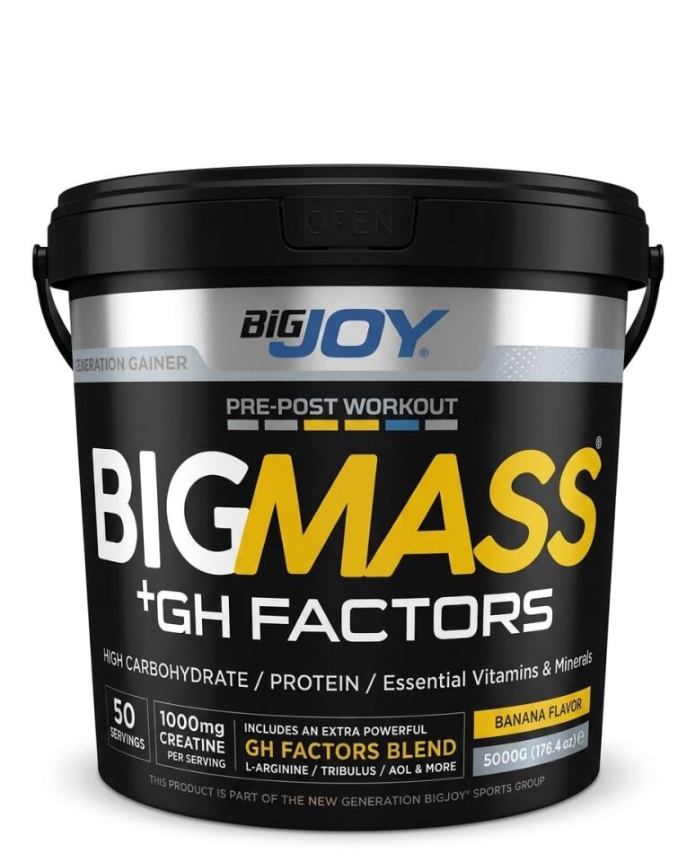 MASS GAİNER Muz Aromalı 5 kg BigMass Gh Factors Karbonhidrat & Protein 50 Servis