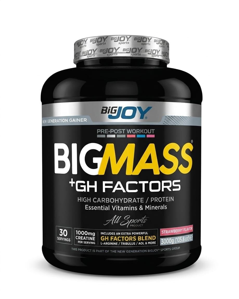 BIGMASS Gainer GH FACTORS Çilek Aromalı 3000g