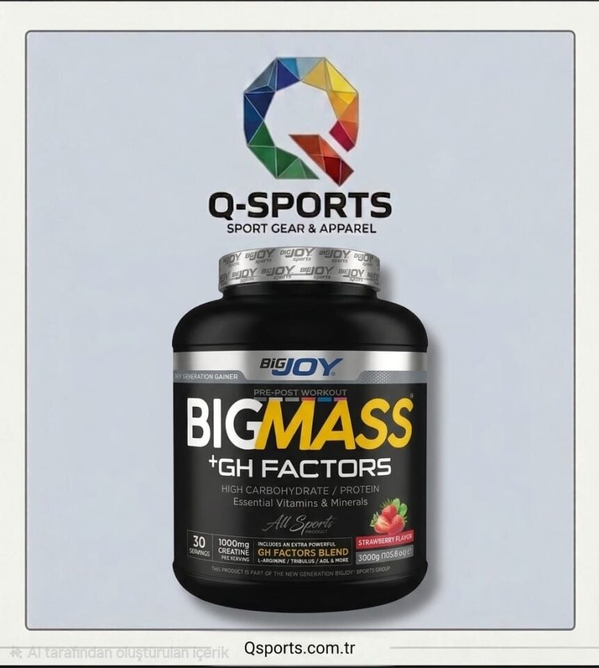 BIGMASS Gainer GH FACTORS Çilek Aromalı 3000g