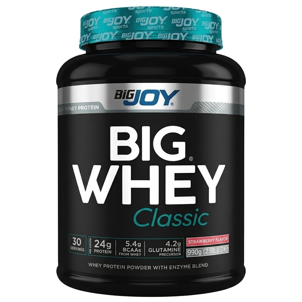 Bigjoy Big Whey Protein Classic Çilek Aromalı Protein Tozu 990 gr