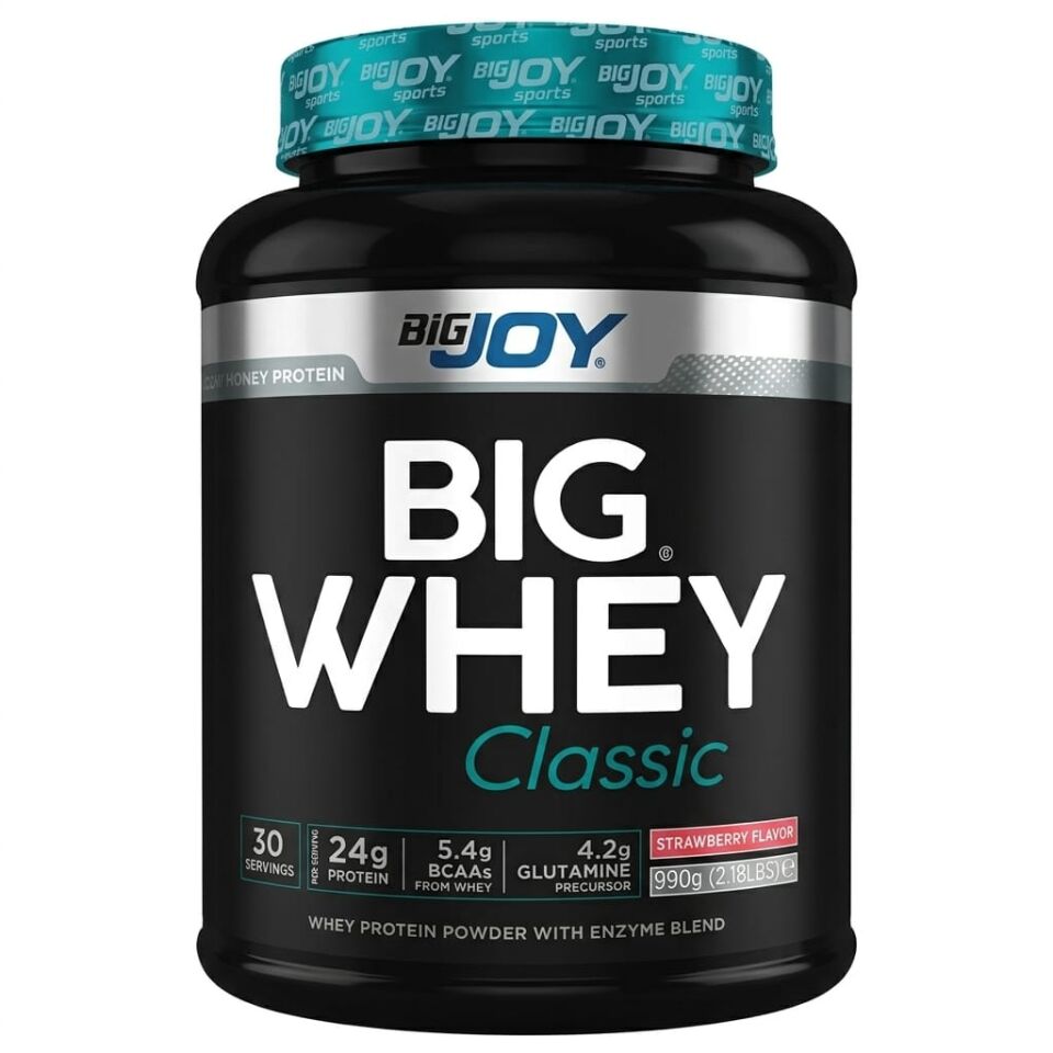 Bigjoy Big Whey Protein Classic Çilek Aromalı Protein Tozu 990 gr