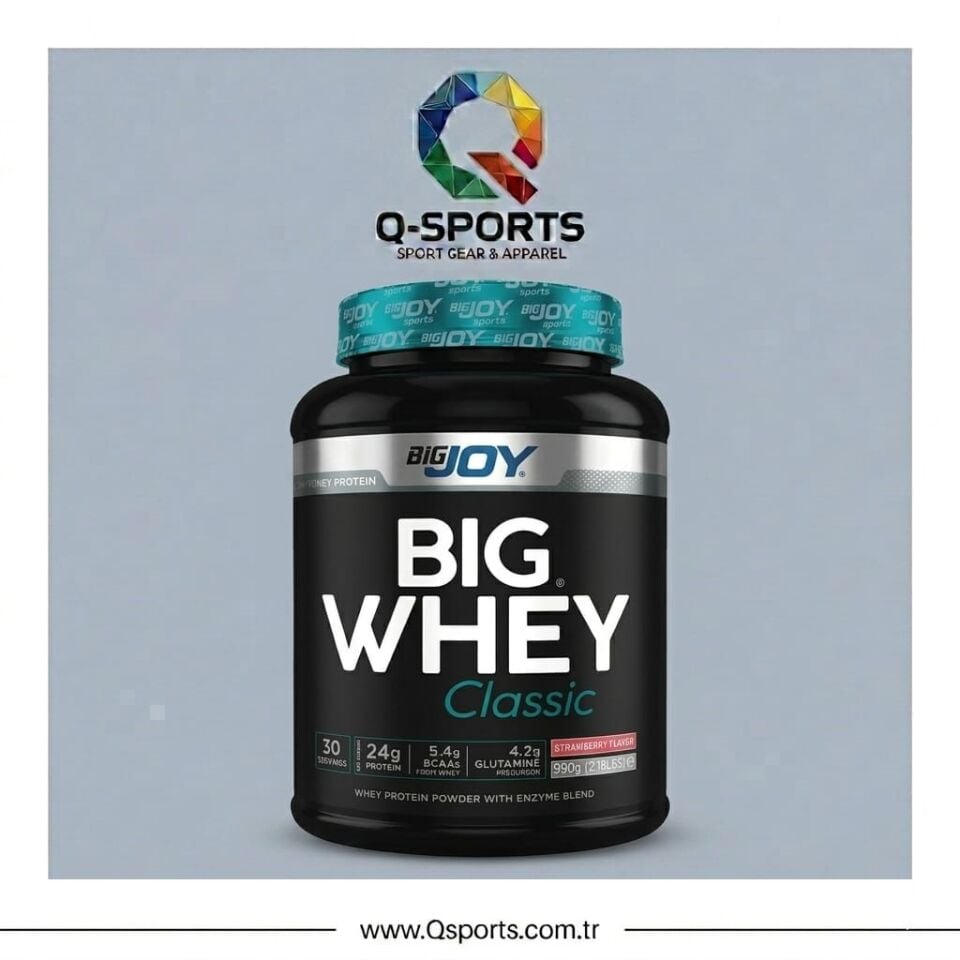 Bigjoy Big Whey Protein Classic Çilek Aromalı Protein Tozu 990 gr