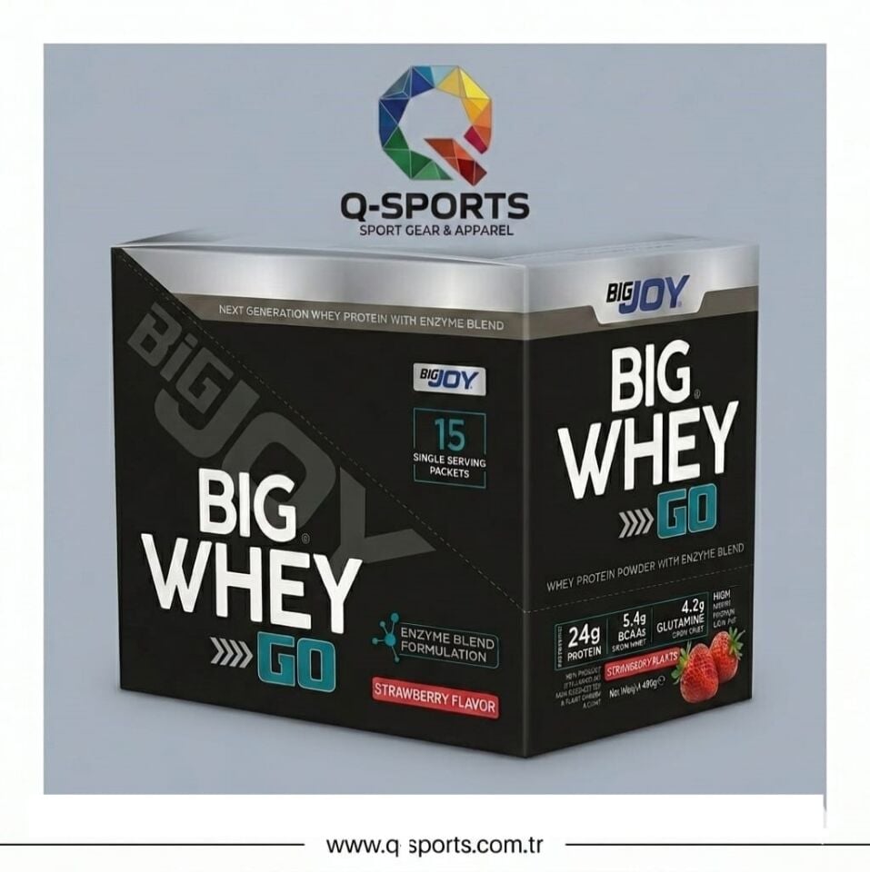 BIGWHEYGO Whey Protein Çilek Aromalı 15 Servis Sachet