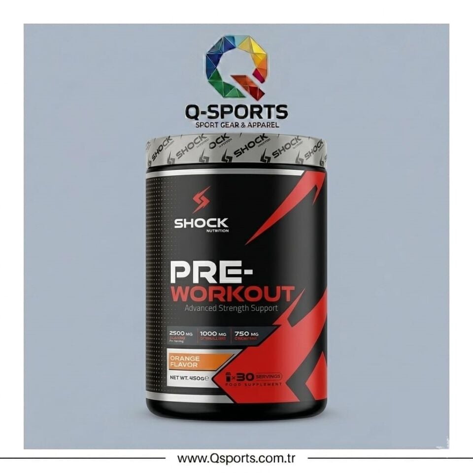 Shock Nutrition Pre Workout Portakal Aromalı 450 Gr 30 Servis