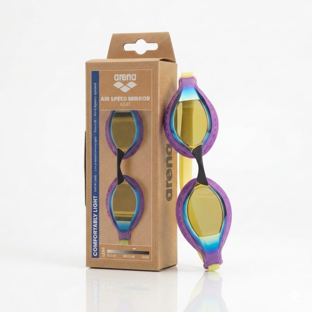 Arena Air-Speed Mirror Unisex Lila Renkli Yüzücü Gözlüğü