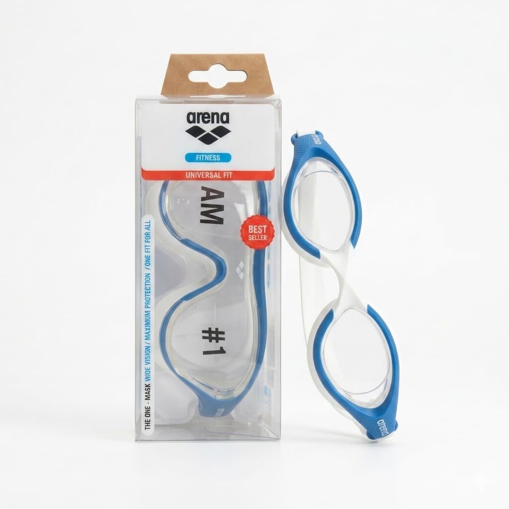 Arena The One Mask Unisex Yüzücü Gözlüğü Clear-Blue White
