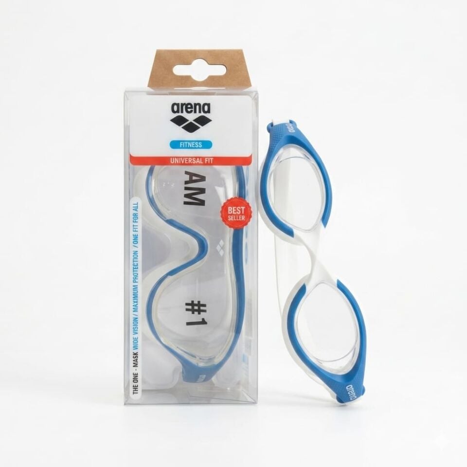 Arena The One Mask Unisex Yüzücü Gözlüğü Clear-Blue White