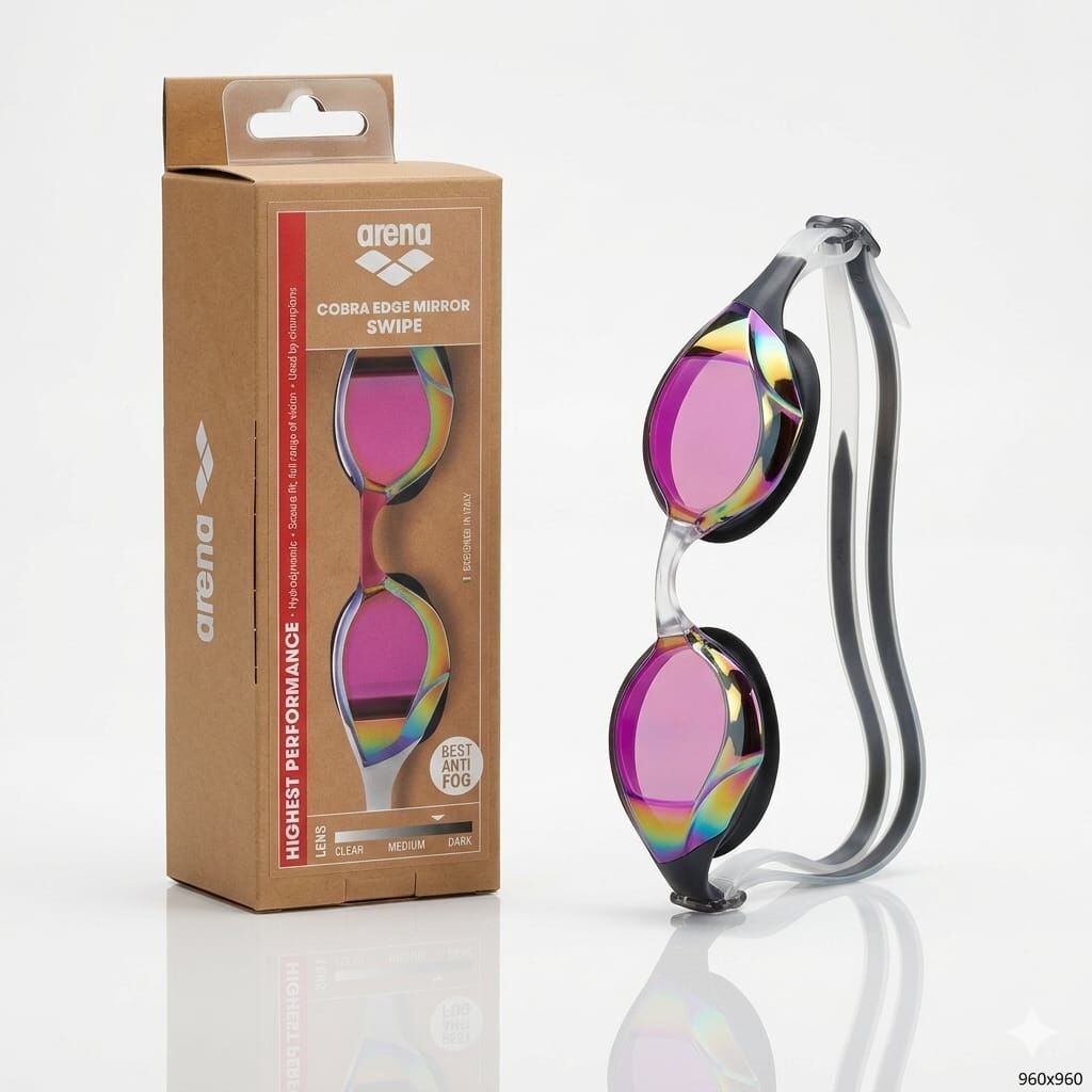 Arena Cobra Edge Swipe Mirror Unisex Yüzücü Gözlüğü Mor