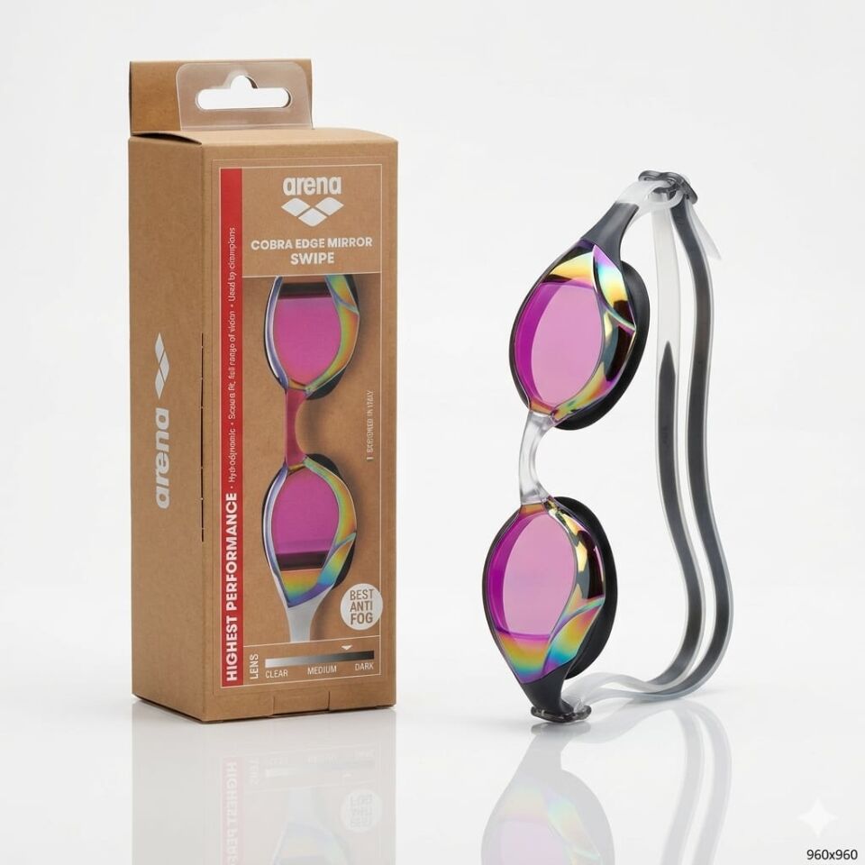 Arena Cobra Edge Swipe Mirror Unisex Yüzücü Gözlüğü Mor