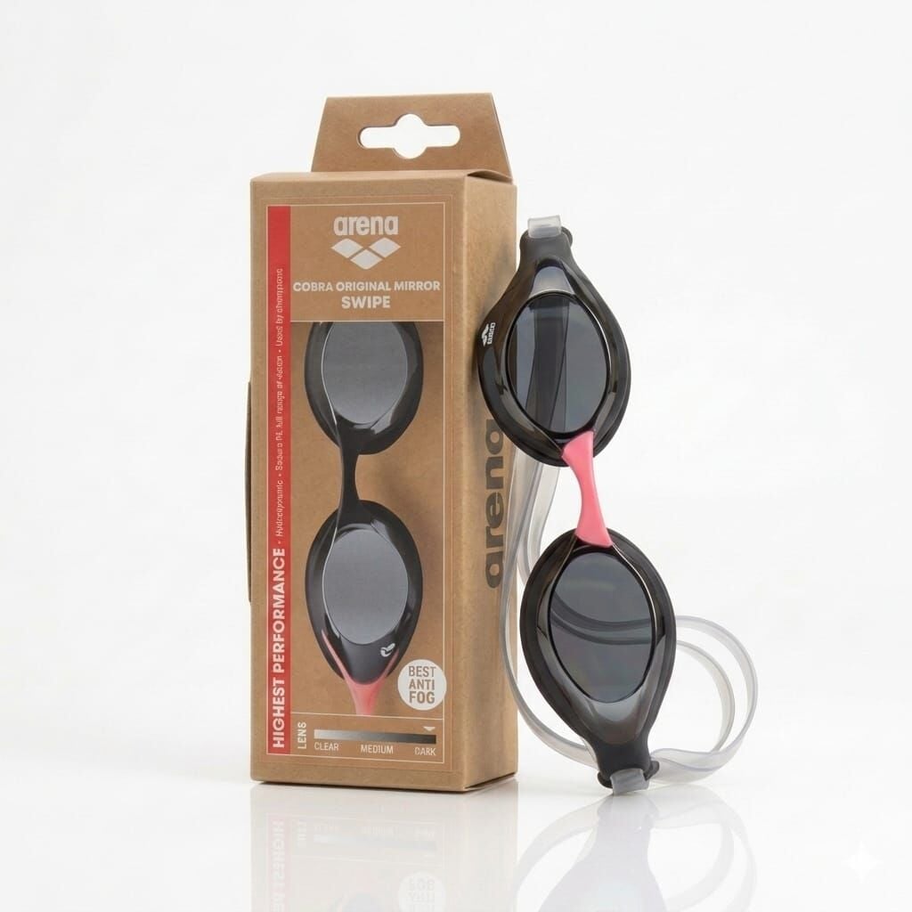 Arena Cobra Swipe Mirror Siyah Unisex Yüzücü Gözlüğü