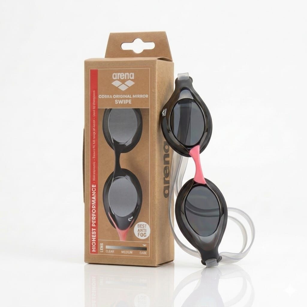 Arena Cobra Swipe Mirror Siyah Unisex Yüzücü Gözlüğü