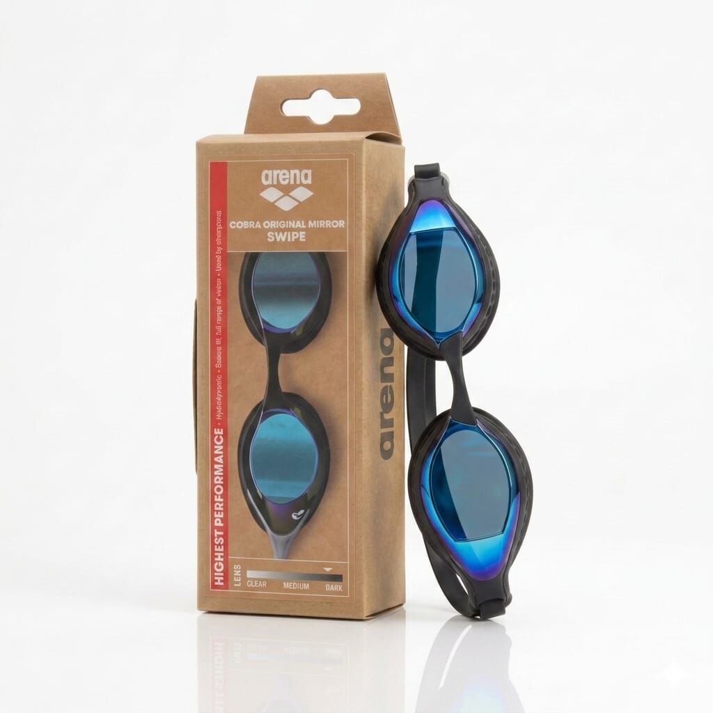 Arena Cobra Swipe Mirror Unisex Yüzücü Gözlüğü Mavi