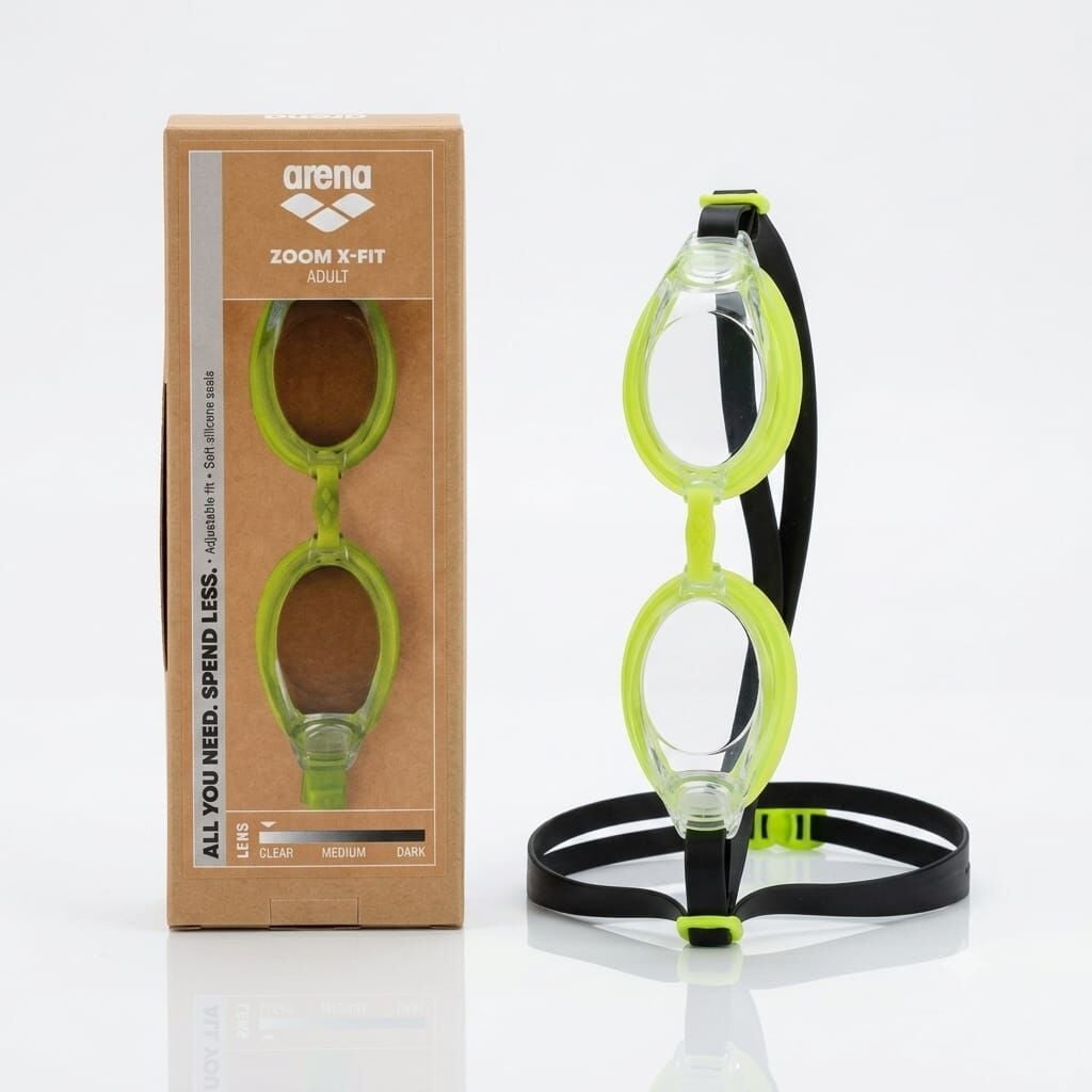 Arena Zoom X-Fit Unisex Yüzücü Gözlüğü Sarı
