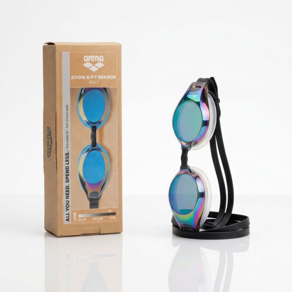 Arena Zoom X-Fit Mirror Unisex Yüzücü Gözlüğü Mavi