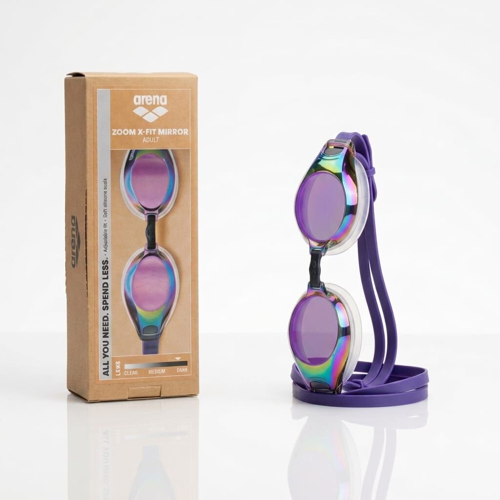 Arena Zoom X-Fit Mirror Unisex Yüzücü Gözlüğü Pembe