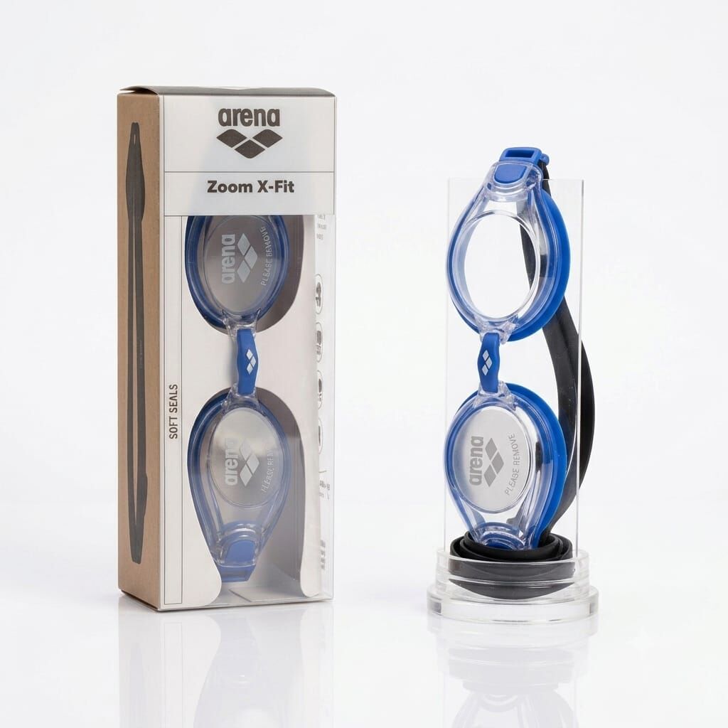 Arena Zoom X-Fit Unisex Yüzücü Gözlüğü Mavi