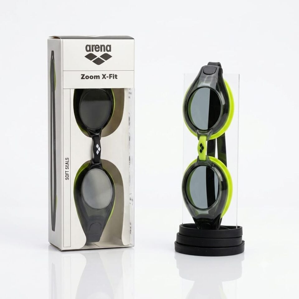 Arena Zoom X-Fit Unisex Yüzücü Gözlüğü Yeşil-Siyah