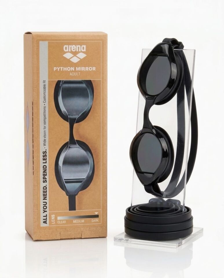 Arena Python Mirror Unisex Yüzücü Gözlüğü Siyah