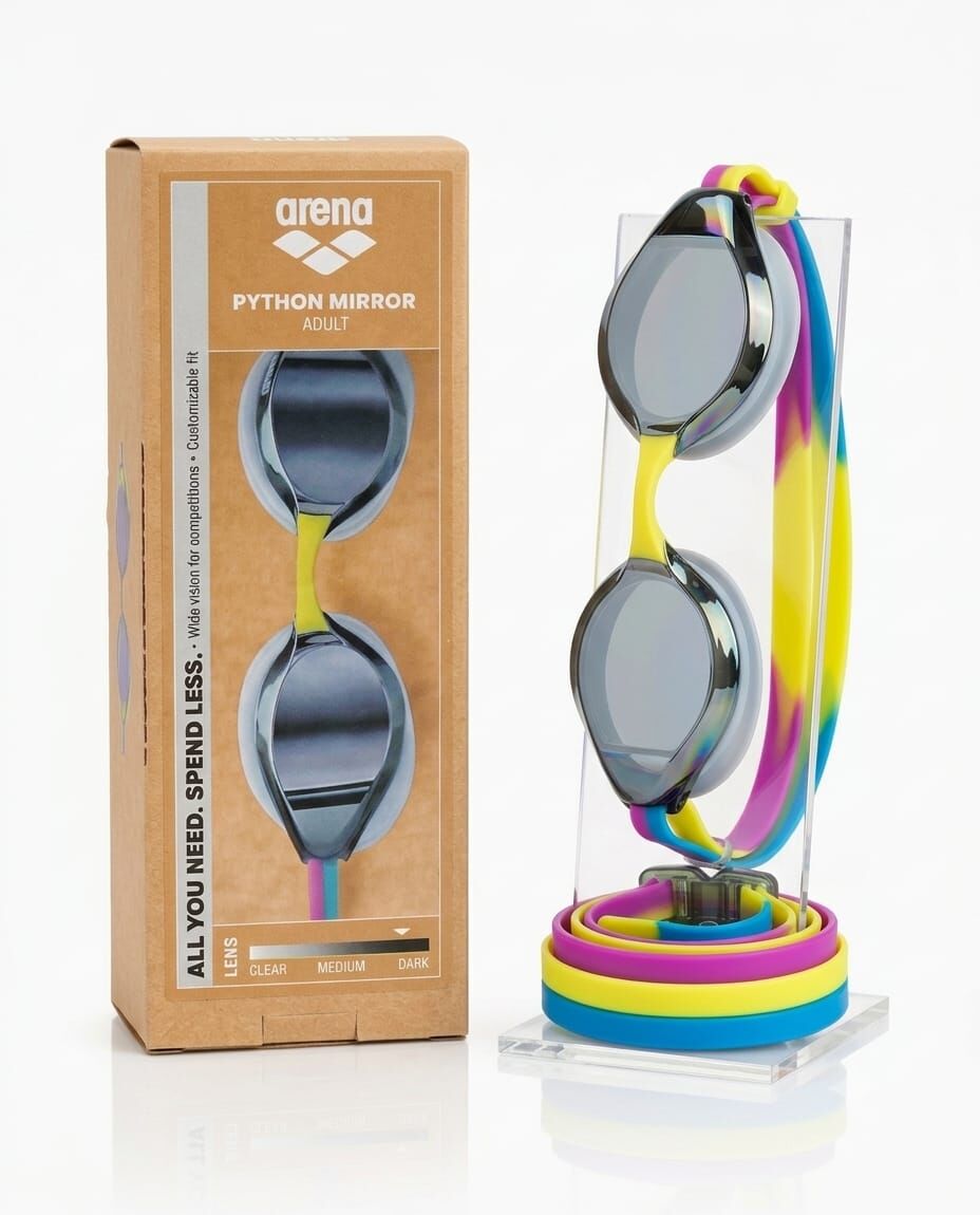 Arena Python Mirror Unisex Yüzücü Gözlüğü Gümüş