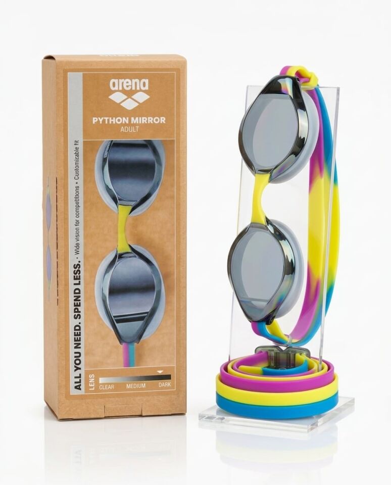 Arena Python Mirror Unisex Yüzücü Gözlüğü Gümüş