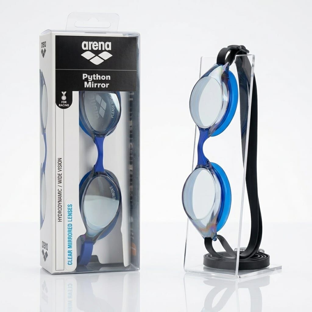 Arena Python Mirror Unisex Yüzücü Gözlüğü Mavi