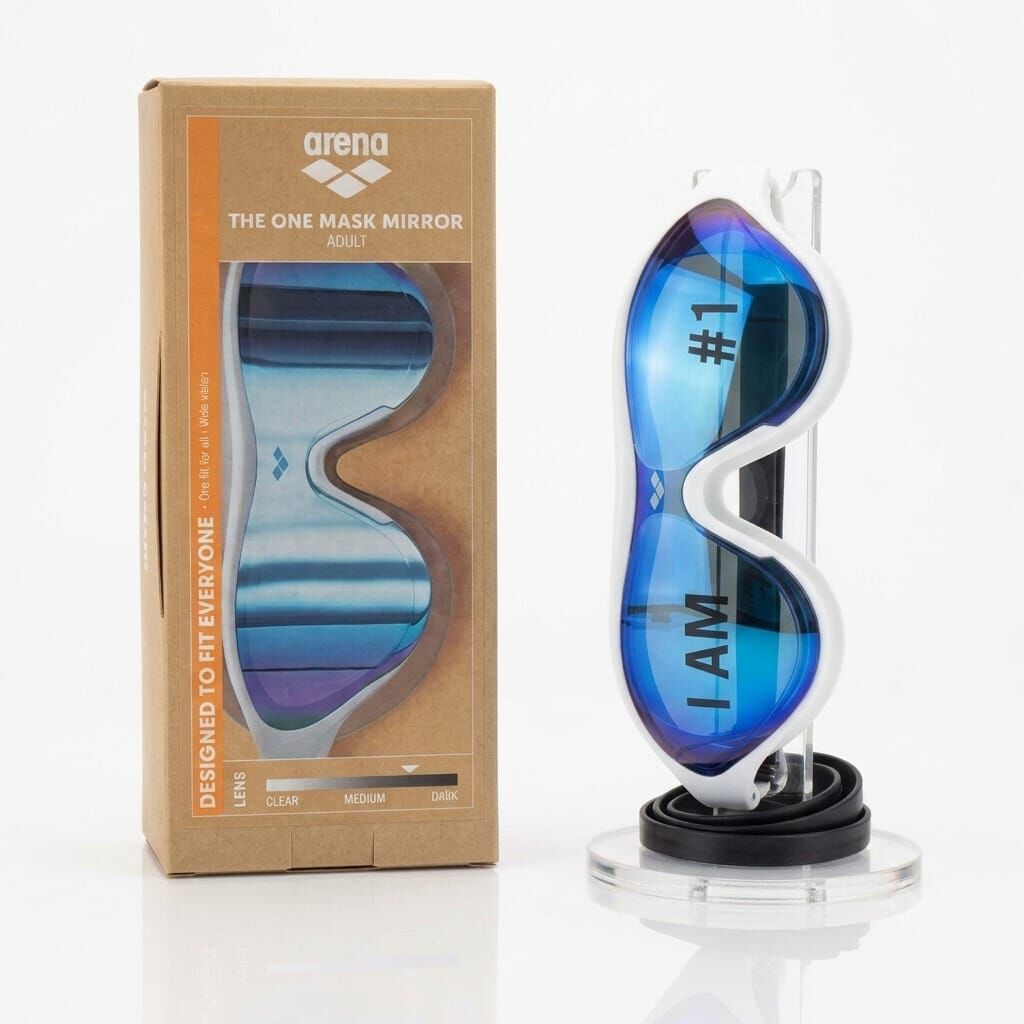 Arena The One Mask Mirror Unisex Yüzücü Gözlüğü Beyaz