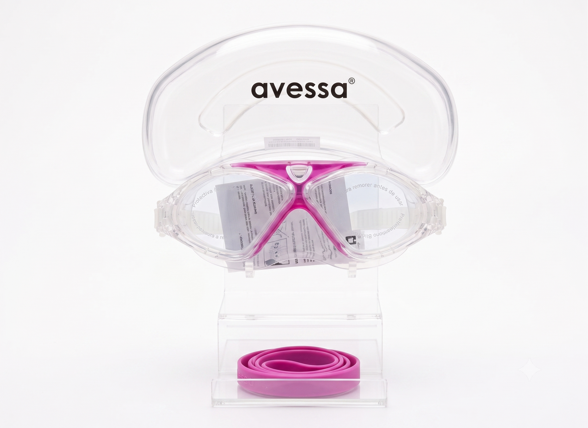 Avessa 8170 Silikon Ayarlanabilir Yüzücü Gözlüğü Pembe
