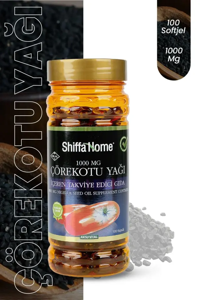AksuVital Shiffa Home Çörekotu Yağı 1000mg 100 Softjel
