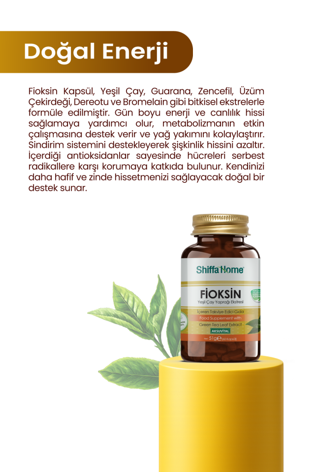 AksuVital Shiffa Home Fioksin Yeşil Çay Yaprağı Ekstresi 51g 60 Tablet