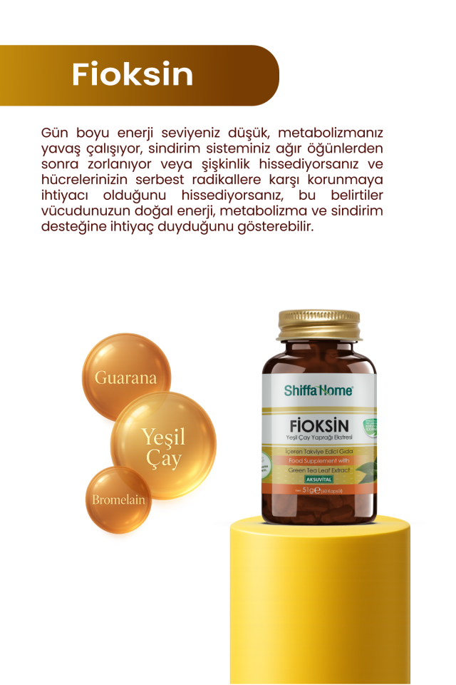 AksuVital Shiffa Home Fioksin Yeşil Çay Yaprağı Ekstresi 51g 60 Tablet