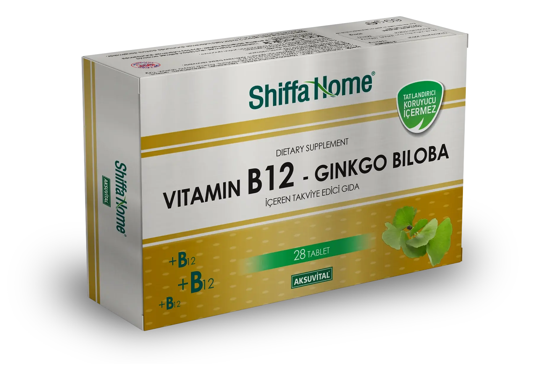 AksuVital Shiffa Home Vitamin B12-Ginkgo Biloba 150mg 28 Tablet