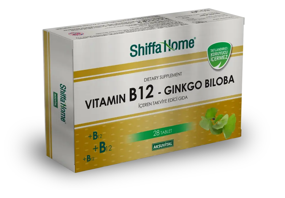 AksuVital Shiffa Home Vitamin B12-Ginkgo Biloba 150mg 28 Tablet