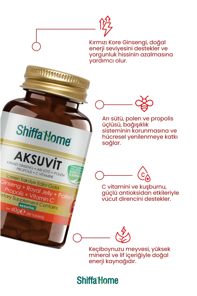 AksuVital Shiffa Home Aksuvit Tablet 750mg 80 Tablet