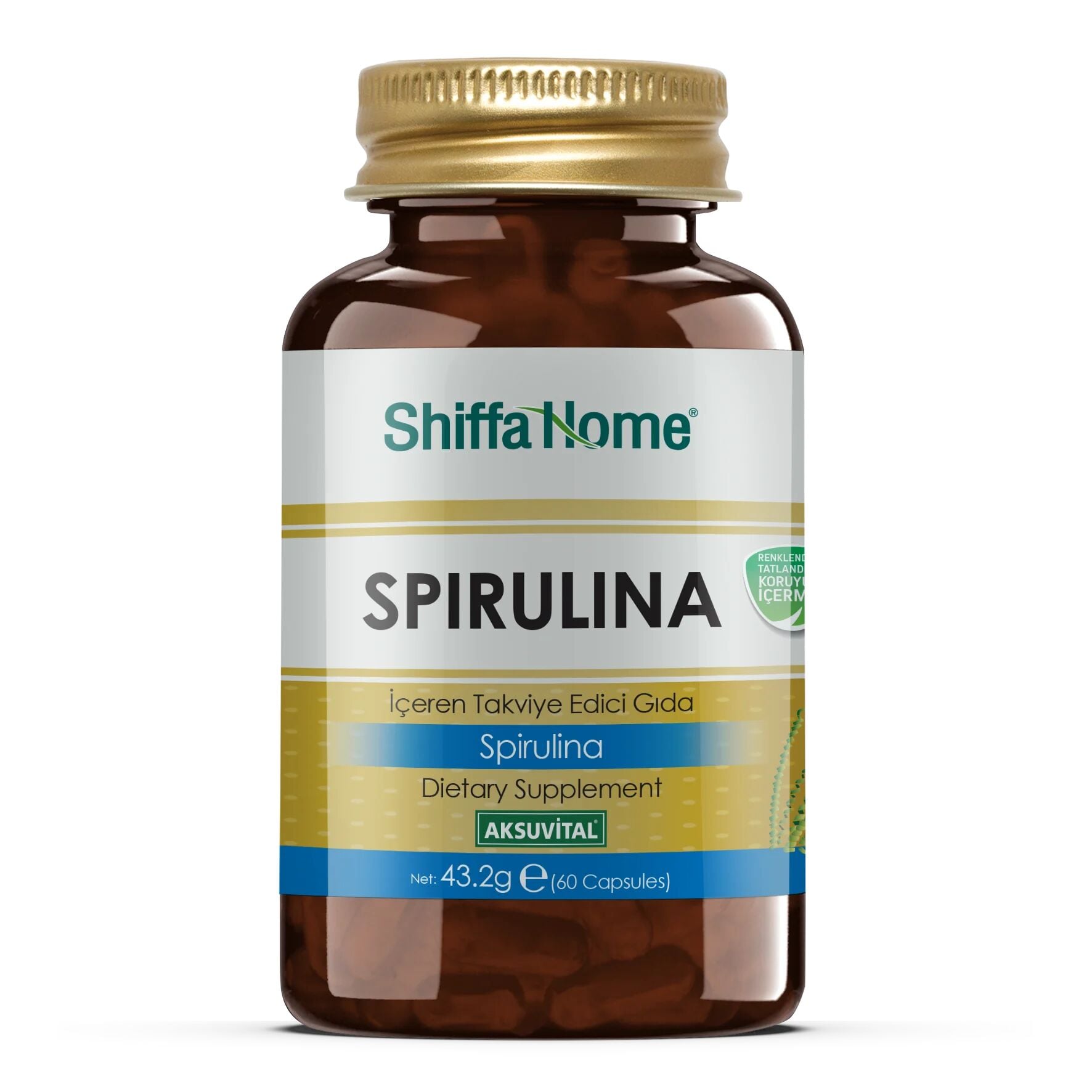 AksuVital Shiffa Home Spirulina Deniz Yosunu 720mg 60 Kapsül