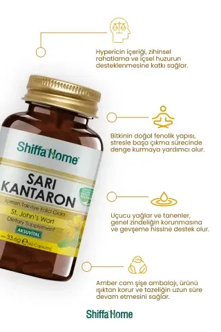 AksuVital Shiffa Home Sarı Kantaron 560mg 60 Kapsül