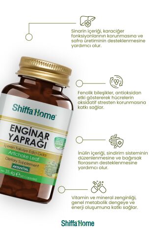 AksuVital Shiffa Home Enginar Yaprağı 590mg 60 Kapsül