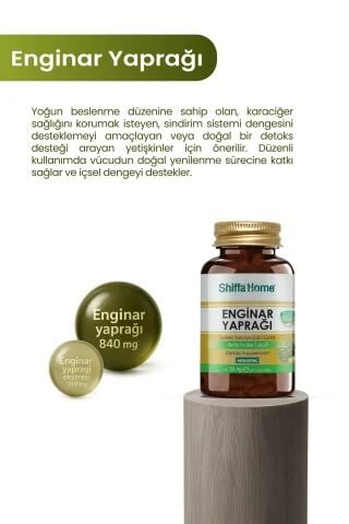 AksuVital Shiffa Home Enginar Yaprağı 590mg 60 Kapsül