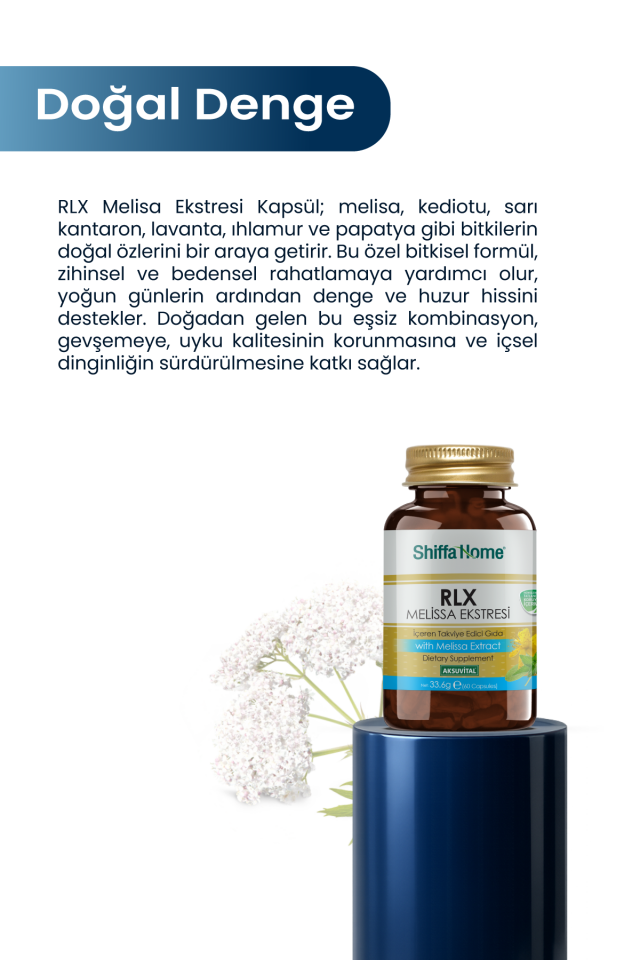 AksuVital Shiffa Home RLX Melissa Ekstresi 560mg 60 Kapsül
