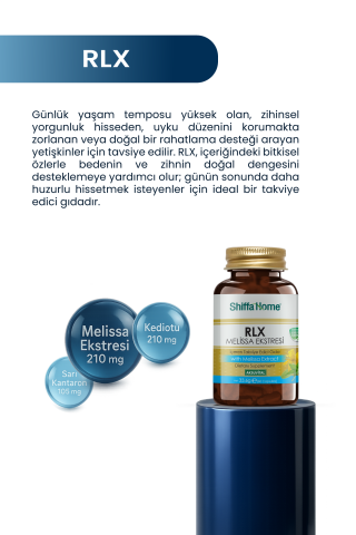 AksuVital Shiffa Home RLX Melissa Ekstresi 560mg 60 Kapsül