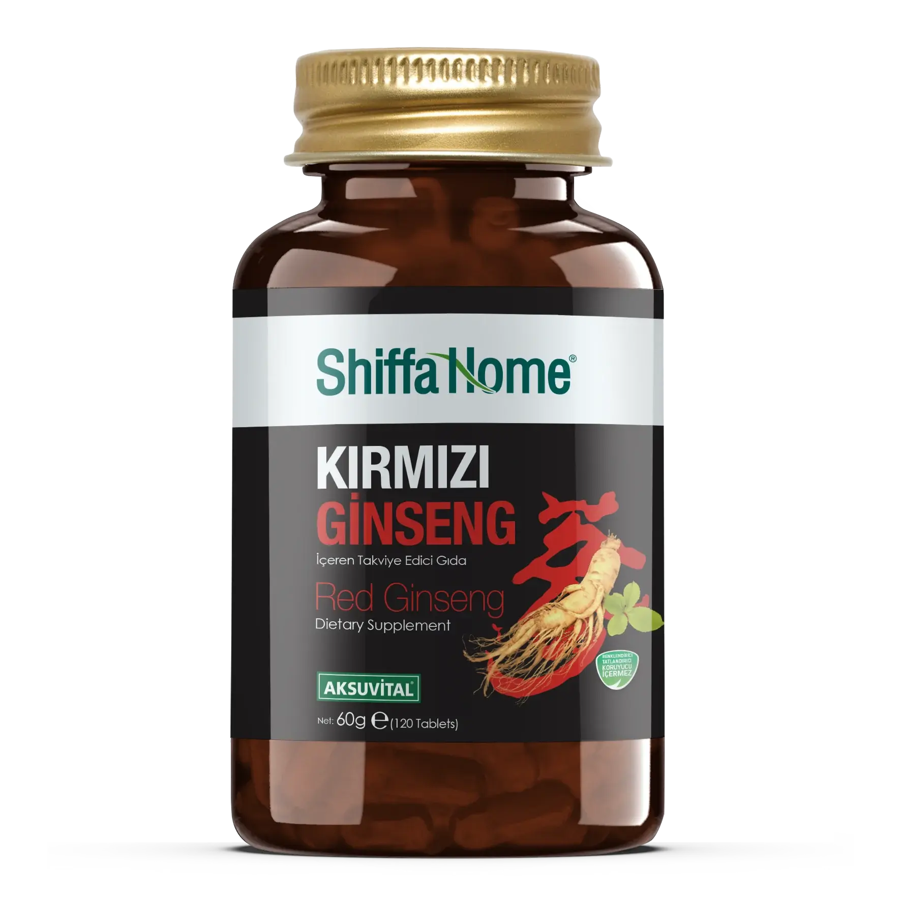 AksuVital Shiffa Home Kırmızı Ginseng 500mg 120 Tablet