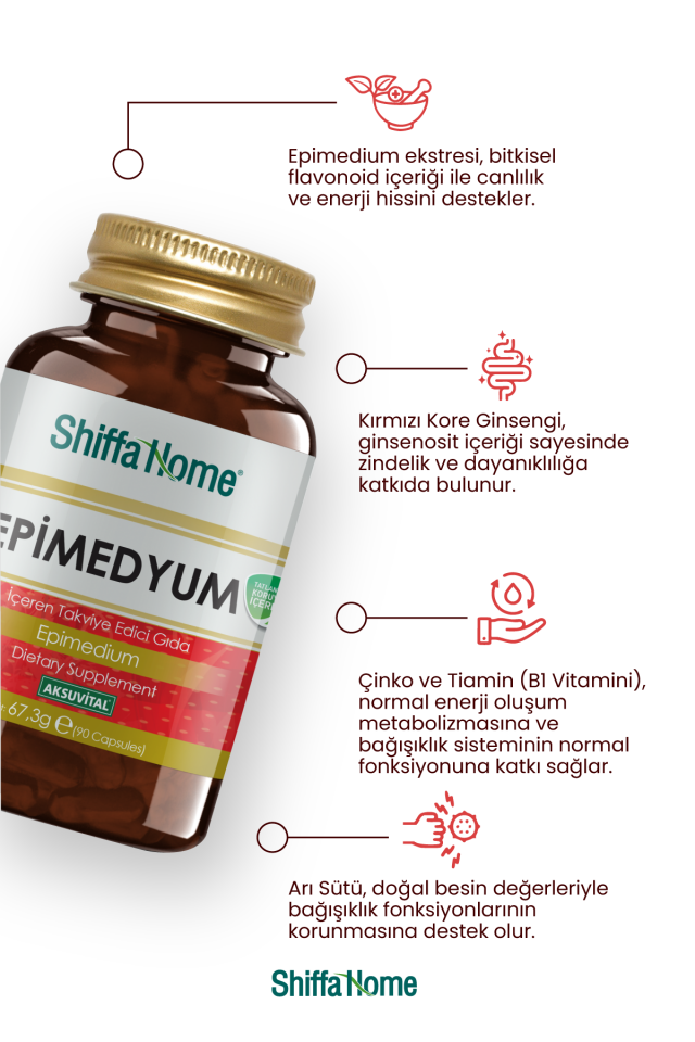 AksuVital Shiffa Home Epimedyum 750mg 60 Kapsül