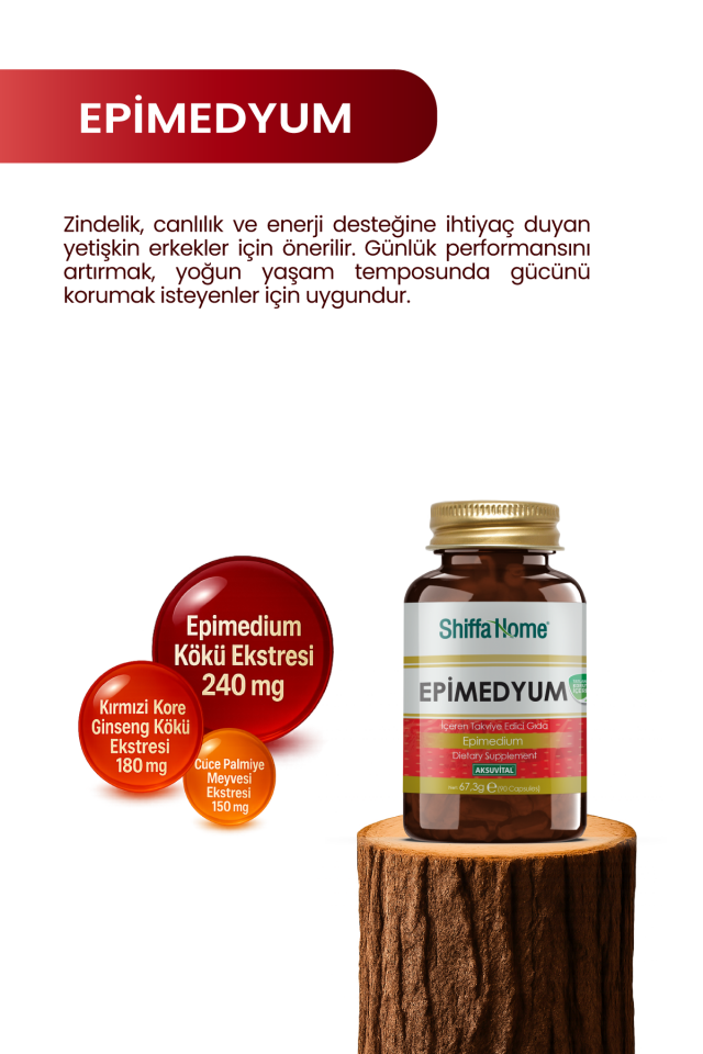 AksuVital Shiffa Home Epimedyum 750mg 60 Kapsül