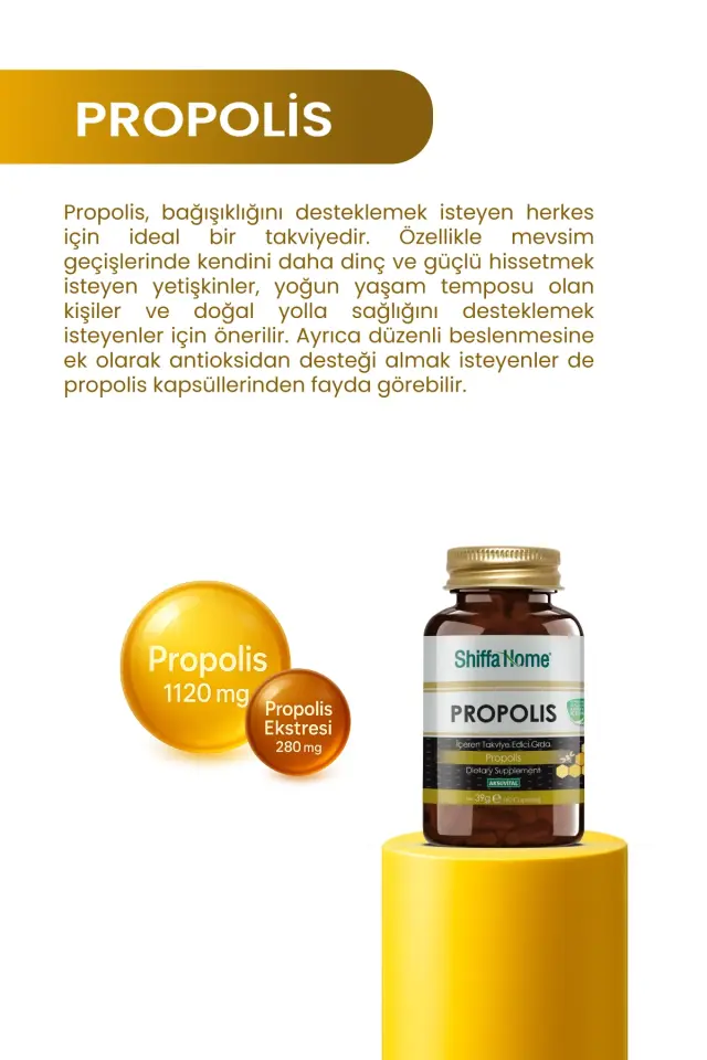 AksuVital Shiffa Home Propolis 470mg 60 Kapsül
