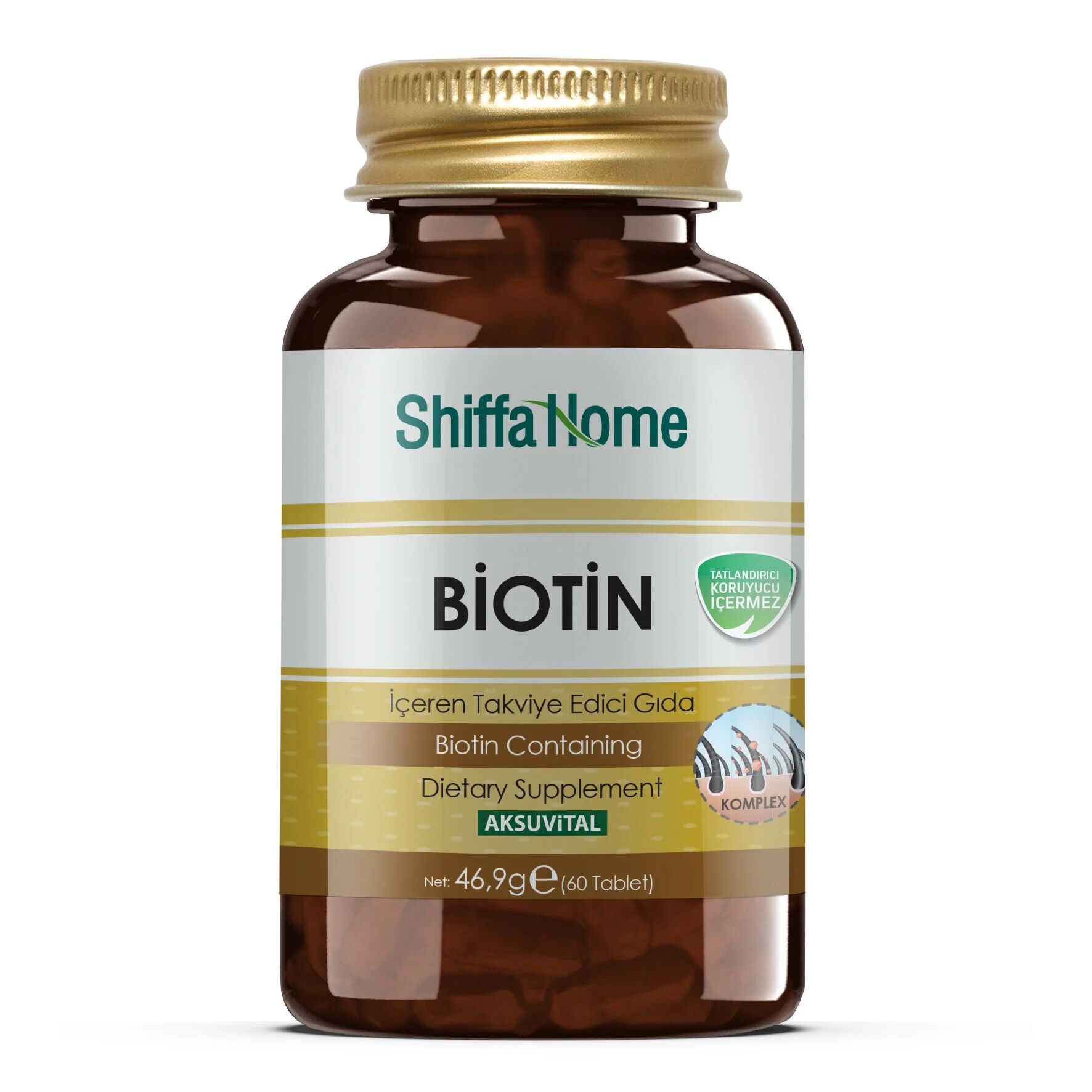 AksuVital Shiffa Home Biotin 750mg 60 Tablet